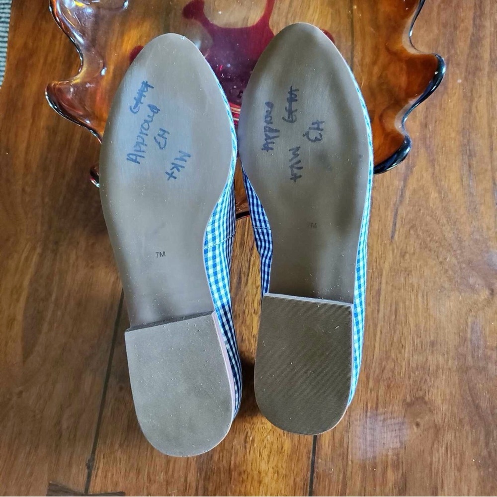 Jack Rogers Gingham Embroidered Lemon Loafers Size 7 - Picture 8 of 8